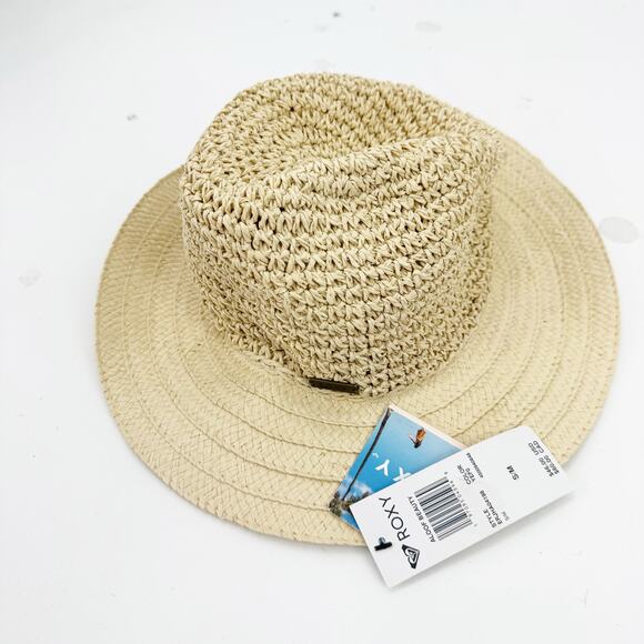Roxy Women's Aloof Beauty Straw Sun Hat Caps (Natural) Beige Size S NWT